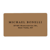 Elegant Plain Minimalist Modern Etiket (Voorkant)