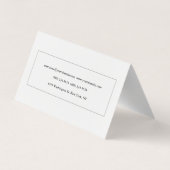 Elegant Plain Minimalist Modern Visitekaartje (Achterkant)