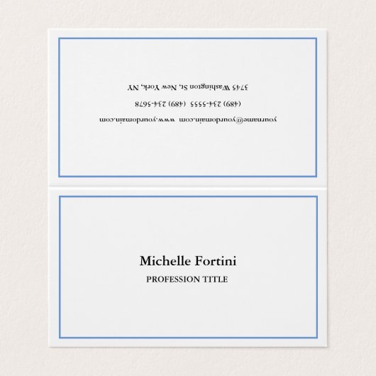 Elegant Plain Minimalist Visitekaartje (Buitenkant ongevouwen)