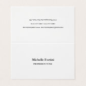 Elegant Plain Minimalist Visitekaartje (Buitenkant ongevouwen)