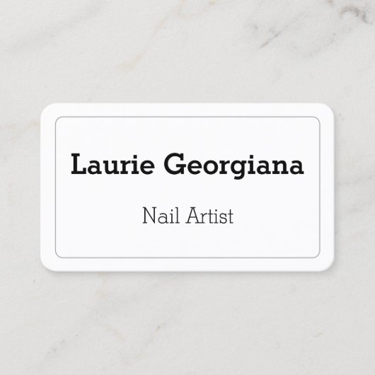 Elegant & Plain Nail Artist Visitekaartje (Voorkant)