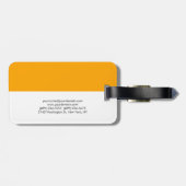 Elegant Plain Oranje White Stripes Professional Bagagelabel (Achterkant horizontaal)