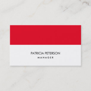 Elegant Plain Red White Stripes Professional Visitekaartje