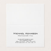 Elegant Plain Simple Black White Minimalist Visitekaartje (Buitenkant ongevouwen)