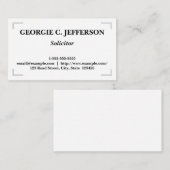Elegant & Plain Solicitor Visitekaartje (Voorkant / Achterkant)