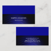 Elegant Plain Stijlvol Blauw Kleur Visitekaartje (Voorkant / Achterkant)