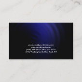 Elegant Plain Stylish Blue Black Visitekaartje (Achterkant)