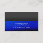 Elegant Plain Stylish Blue Grey Black Professional Visitekaartje (Achterkant)