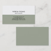 Elegant Plain Stylish White Grey Professional Visitekaartje (Voorkant / Achterkant)