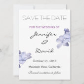 Elegant Plain Wedding Flowers Modern Save the Date (Voorkant)