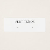 Elegant Plain White Stud Earring Display Mini Visitekaartjes (Voorkant)