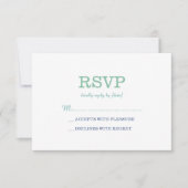 Elegant Plain White Zee Foam RSVP (Voorkant)
