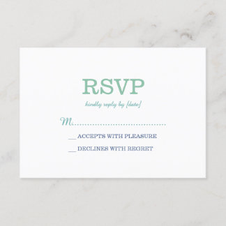 Elegant Plain White Zee Foam RSVP Kaartje