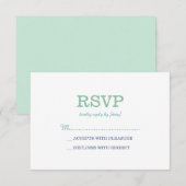 Elegant Plain White Zee Foam RSVP Kaartje (Voorkant / Achterkant)