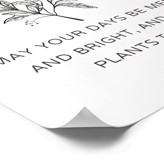 Elegant Plant Mom Christmas Gift - Plants Thrive Poster (Hoek)