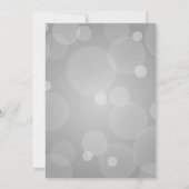 Elegant Platina en Zwart Bruiloft Kaart (Achterkant)