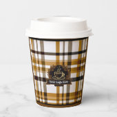 Elegant Play Logo | Modern stijlvol bedrijf Papieren Bekers (Achterkant)