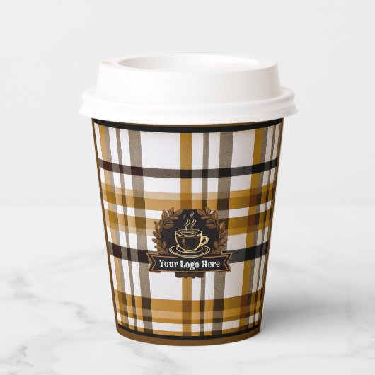 Elegant Play Logo | Modern stijlvol bedrijf Papieren Bekers (Achterkant)