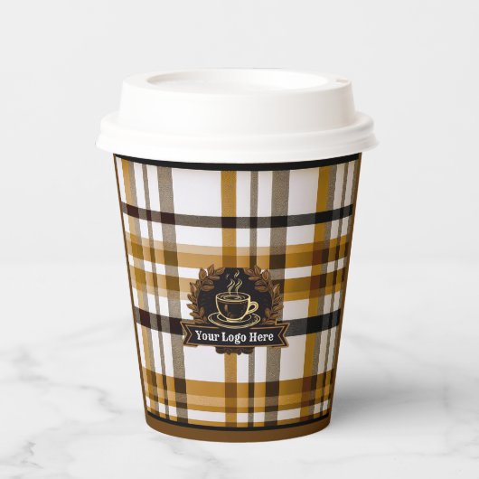 Elegant Play Logo | Modern stijlvol bedrijf Papieren Bekers (Voorkant)