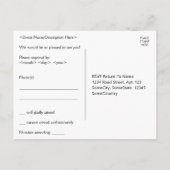 Elegant "Please RSVP" Briefkaart (Achterkant)