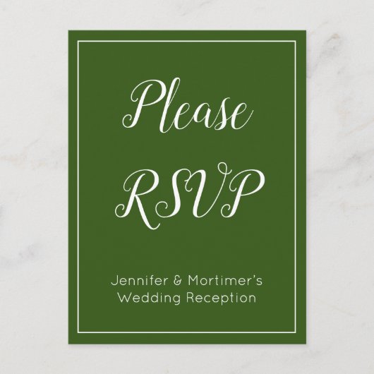Elegant "Please RSVP" Briefkaart (Voorkant)
