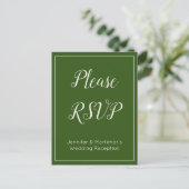 Elegant "Please RSVP" Briefkaart (Staand voorkant)