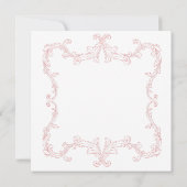 Elegant plein | Waterverf Pink Kaart (Achterkant)