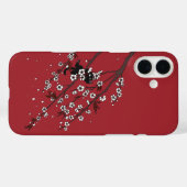 Elegant Plum Blossom en Black Cat Case-Mate iPhone Case (Achterkant (horizontaal))