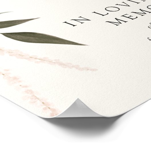 Elegant plum Floral Wedding in het liefdevol Geheu Poster (Hoek)