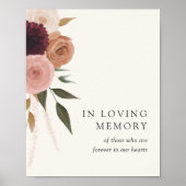 Elegant plum Floral Wedding in het liefdevol Geheu Poster (Voorkant)