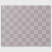 Elegant Plum Grey Buffalo Plaid Patroon Cadeaupapier (Vlak)
