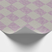 Elegant Plum Grey Buffalo Plaid Patroon Cadeaupapier (Hoek)