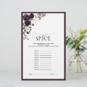 Elegant Plum Paars Floral Vrijgezellenfeest Game (Staand voorkant)