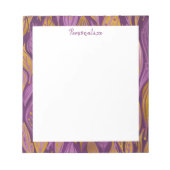 Elegant Plum Paars Gold Abstract Foliage Notitieblok (Voorkant)