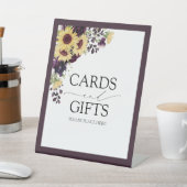 Elegant Plum Paars Reclamebord Met Voetstuk (Insitu)