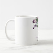 Elegant Plum Paars Roos Floral 70th Birthday Koffiemok (Links)