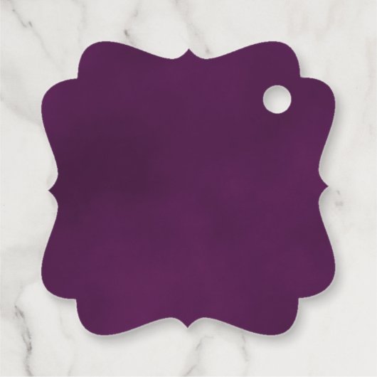 Elegant Plum Paars Roos Weddenschap Bedankt Bedankjes Labels (Achterkant)
