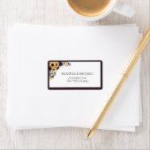 Elegant Plum Paars Sunflower Return Label (Insitu)