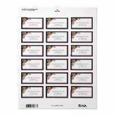 Elegant Plum Paars Sunflower Return Label (Full Sheet)