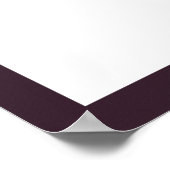 Elegant Plum Paars Sunflower Waterverf zonder stop Poster (Hoek)