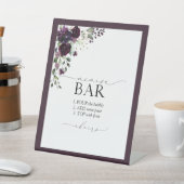Elegant Plum Paars Vrijgezellenfeest Mimosa Bar Reclamebord Met Voetstuk (Insitu)