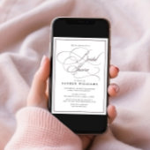 Elegant Plum Paarse Calligrafie Vrijgezellenfeest Kaart