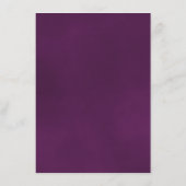 Elegant Plum Paarse Romantic Roos Wedding Details Informatiekaartje (Achterkant)