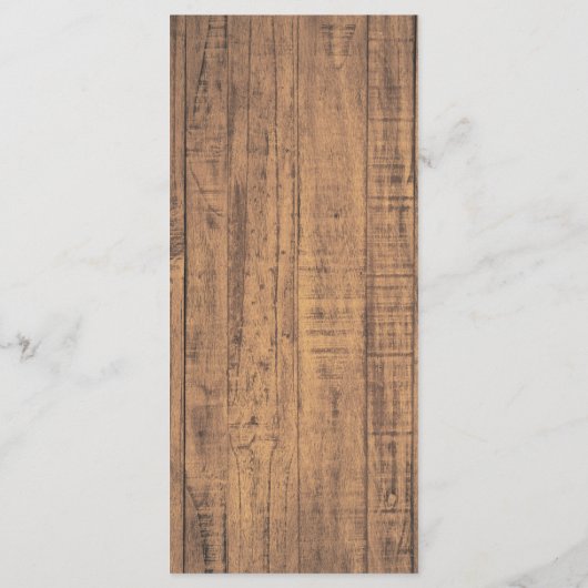 Elegant Plum Paarse Rustic Wood Script Weddenschap Menu (Achterkant)