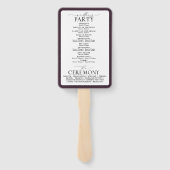 Elegant Plum Paarse Sunflower Waterverf Programme Handwaaier (Achterkant)