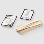 Elegant Plum Paarse Sunflower Waterverf Programme Handwaaier (Niet-gemonteerd)