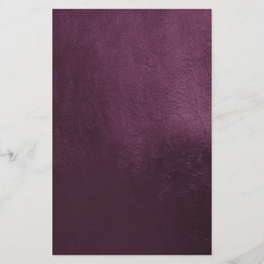 Elegant Plum Paarse Sunflower Wedding Menu (Achterkant)