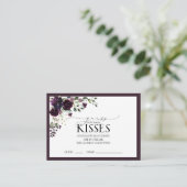 Elegant Plum Paarse Waterverf Vrijgezellenfeest Ga Informatiekaartje (Staand voorkant)