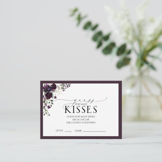 Elegant Plum Paarse Waterverf Vrijgezellenfeest Ga Informatiekaartje (Staand voorkant)