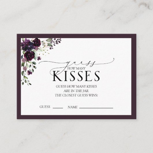 Elegant Plum Paarse Waterverf Vrijgezellenfeest Ga Informatiekaartje (Voorkant)